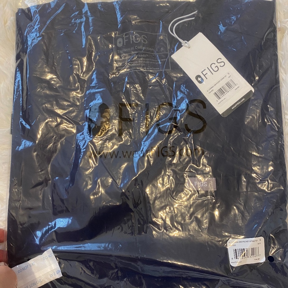 Navy Blue Figs Catalina One Pocket Scrub Top only